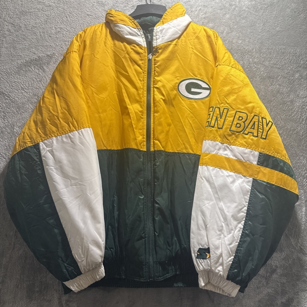 Vintage 90s Starter S1 Green Bay Packers Puffer Jacket Men's 2XL NFL Football